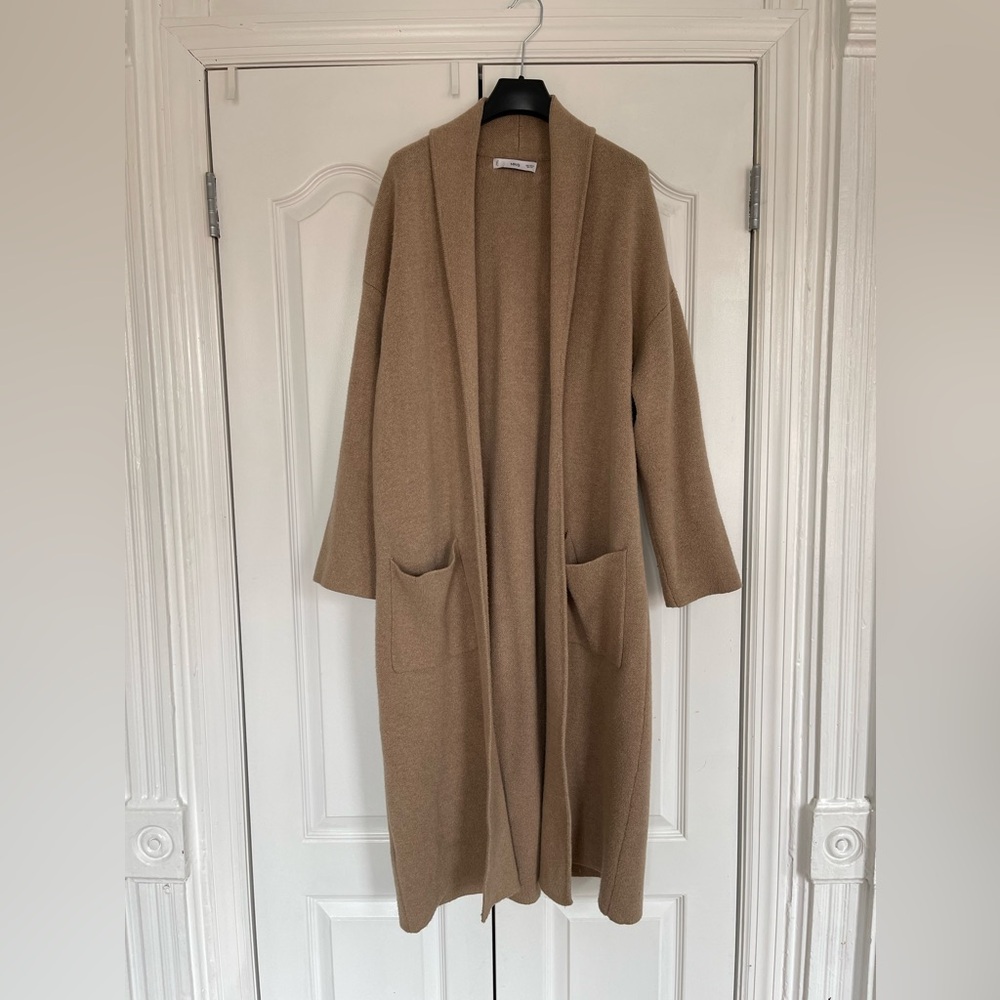 Mango Oversized Long Cardigan Sweater Coat Coatigan